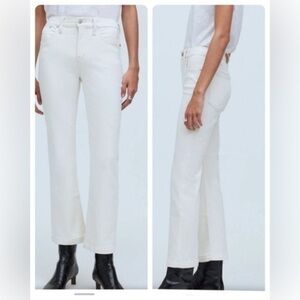 Madewell Kick Out Crop Jeans Vintage Canvas Cream 25 0 NWT